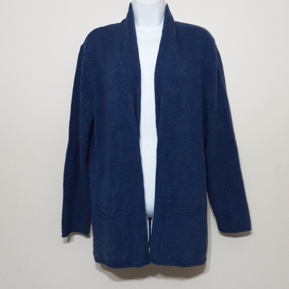 JJILL women open cardigan in size M wool blend Cssual Office Soft Cozy Retro